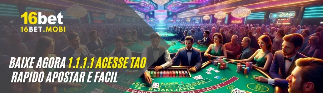 Botão de download do 16BET app com chamada para ação.